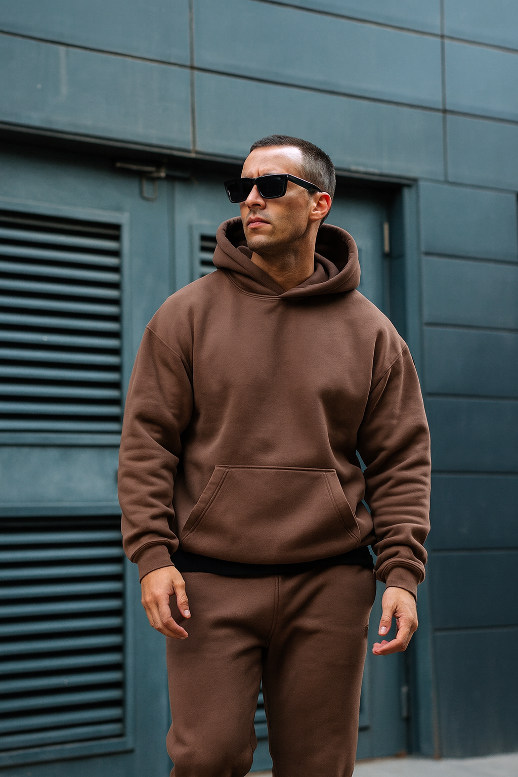 Winter Vogue™ Premium Fleece Hoodie – Chestnut Brown