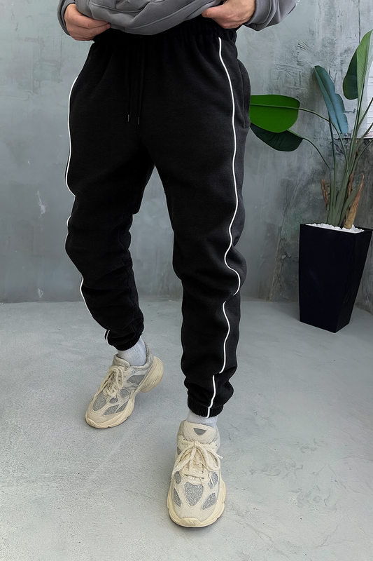 Winter Vogue™ Heavyweight Fleece Joggers – Charcoal Black
