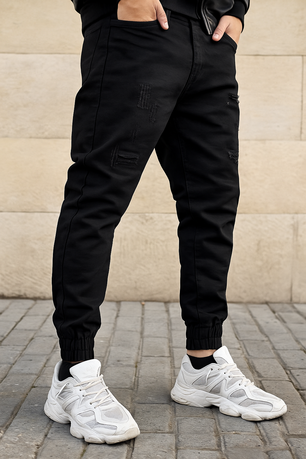 Winter Vogue™ Classic Slim-Fit Denim Jeans – Jet Black